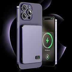 Portable External Magnetic Magsafe Thin Wireless Power Bank Charger for iPhone, Android and iwatch Airpods