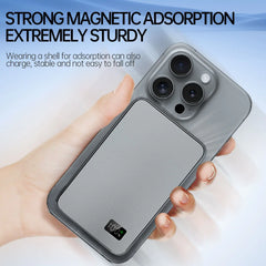Portable External Magnetic Magsafe Thin Wireless Power Bank Charger for iPhone, Android and iwatch Airpods