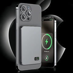 Portable External Magnetic Magsafe Thin Wireless Power Bank Charger for iPhone, Android and iwatch Airpods