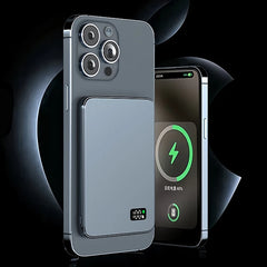 Portable External Magnetic Magsafe Thin Wireless Power Bank Charger for iPhone, Android and iwatch Airpods